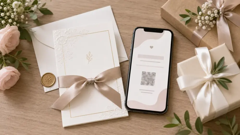 新人以訊息婉轉分享結婚禮物清單